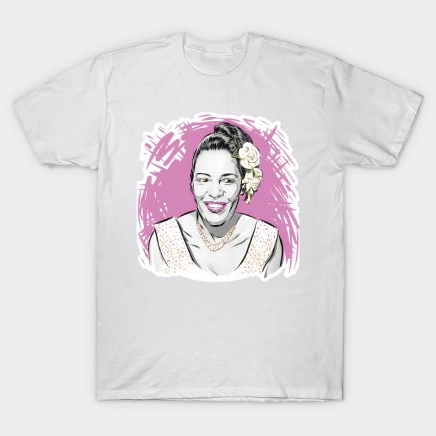 Billie Holiday - An illustration by Paul Cemmick T-Shirt by PLAYDIGITAL2020